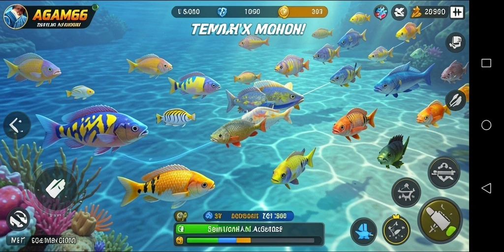 Tampilan gameplay seru dari AGAM66 Tembak Ikan.