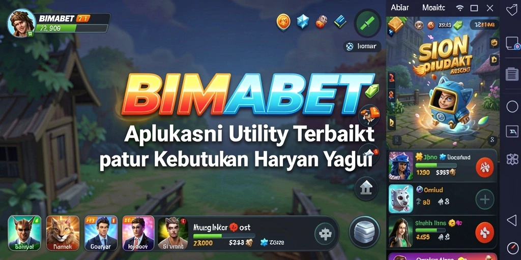 Tampilan antarmuka pengguna yang bersih dan fungsional dari BIMABET.