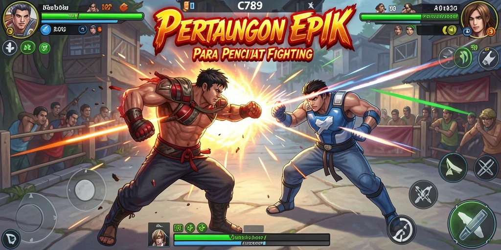 Tampilan gameplay C789 yang menarik dalam pertarungan Fighting.