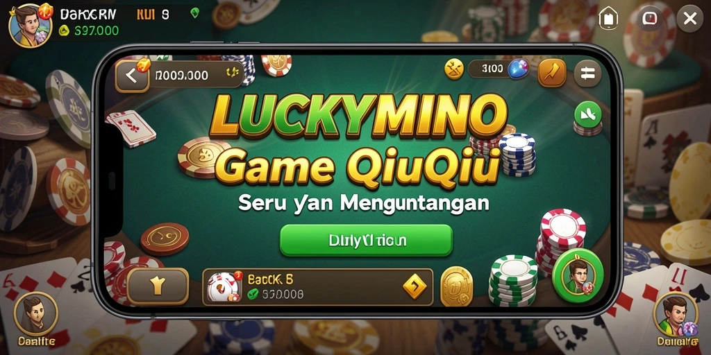Tampilan gameplay QiuQiu yang penuh warna dan menarik di LUCKYMINO.