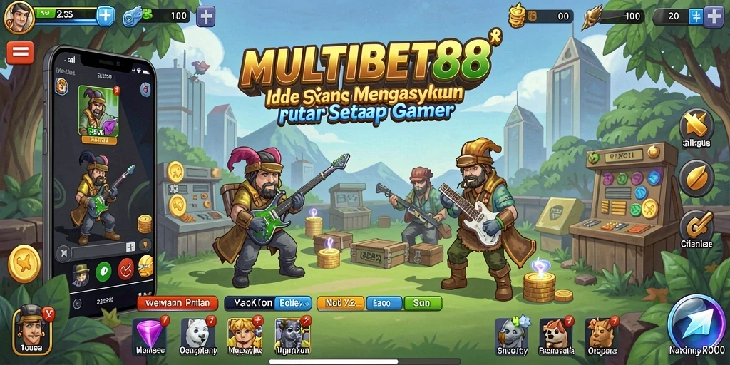 Tampilan gameplay MULTIBET88 dengan elemen Idle yang menarik dan karakter yang menggemaskan.