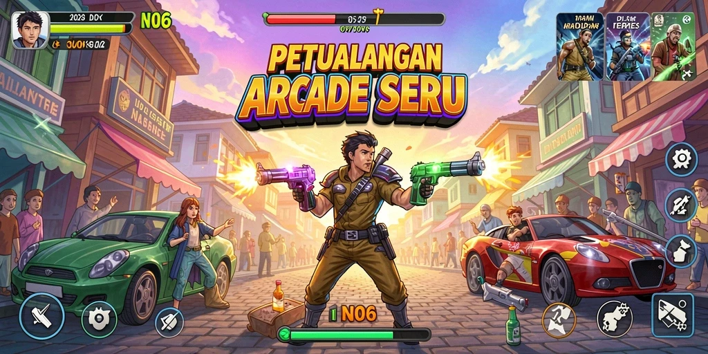 Tampilan menarik gameplay N06 dengan level yang penuh tantangan.