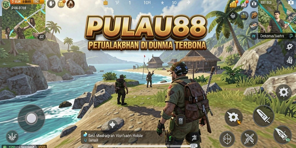 Tampilan gameplay PULAU88 yang menampilkan petualangan seru di dunia terbuka.