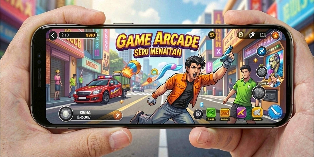 Tampilan gameplay seru dari T6 yang menampilkan aksi Arcade yang mendebarkan.